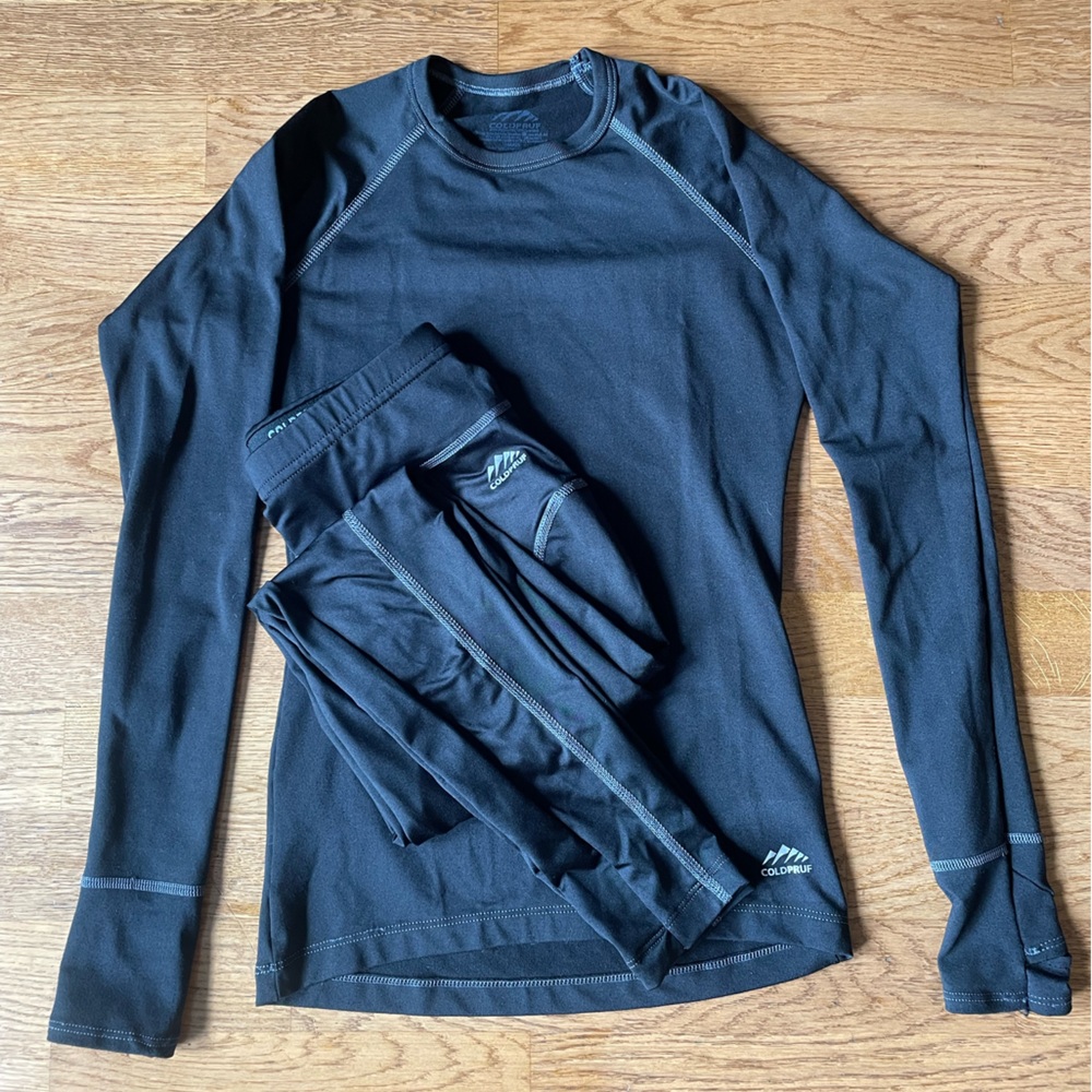Coldpruf women’s base layer SET top/pants black small